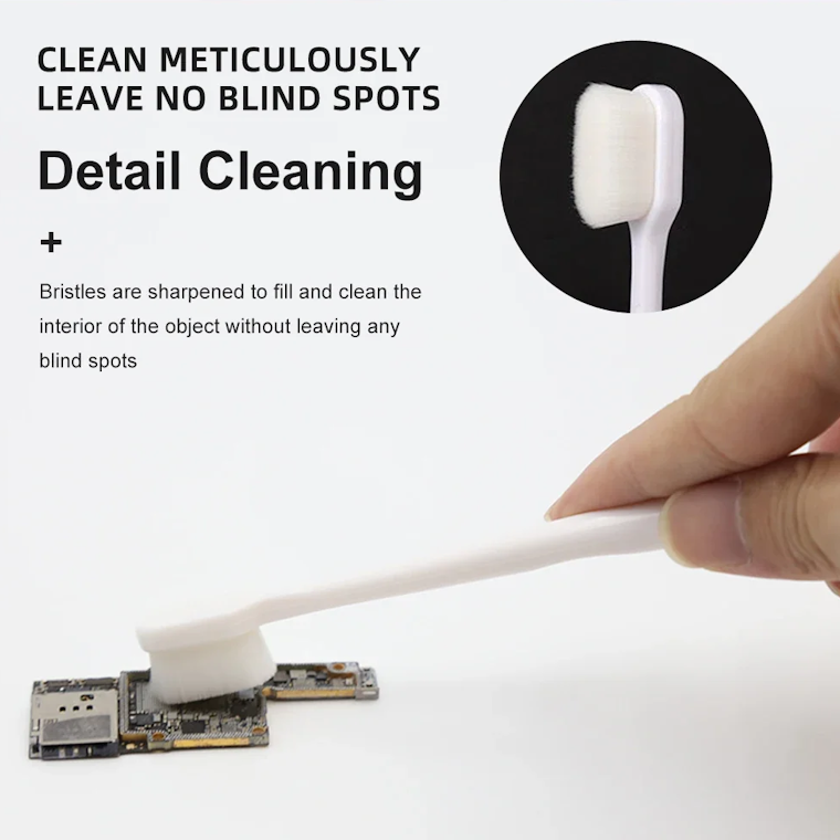 BEST Anti-Static Cleaning Brush with Soft Bristles – White ESD-Safe Dust Removal Tool for Phone Repair, PCB Cleaning, Camera Lens, and Electronics Maintenance