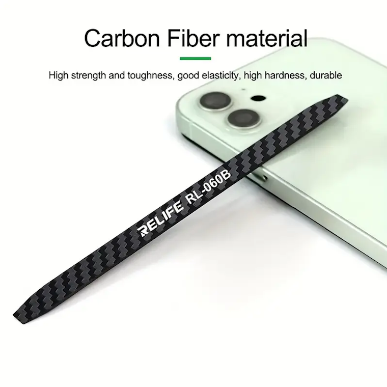 RELIFE RL-060B Carbon Fiber Anti-Static Pry Tool Spudger for Phone Repair, Laptop Disassembly, Non-Marring Opening Tool for iPhone, iPad, and Electronics Repair