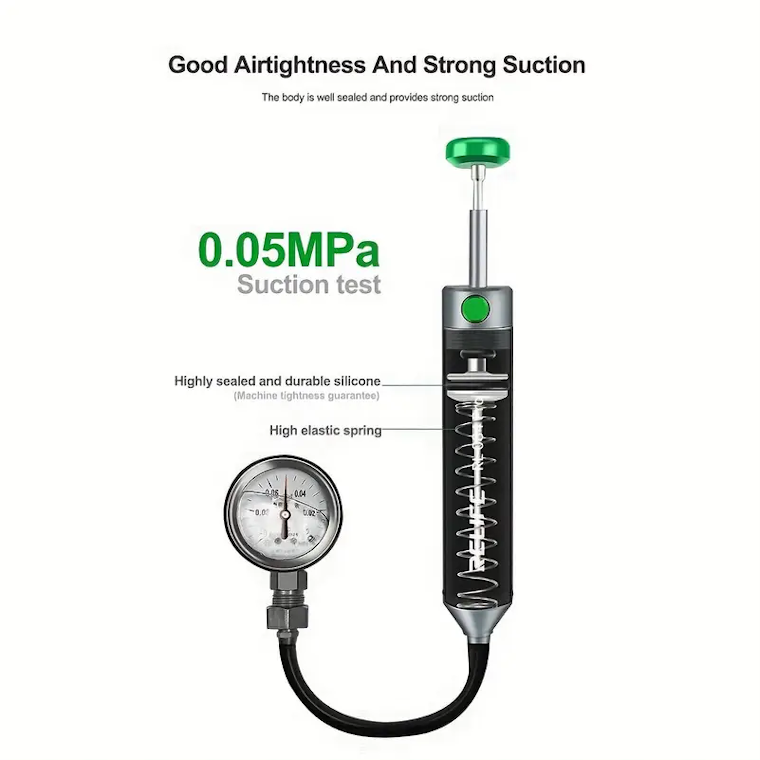 RELIFE RL-084 Pro Aluminum Alloy Manual Glue Gun Dispenser with Precision Needle and Metal Piston for Phone Repair, BGA Solder Paste, Flux, Adhesive Application