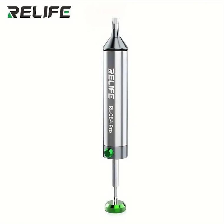 RELIFE RL-084 Pro Aluminum Alloy Manual Glue Gun Dispenser with Precision Needle and Metal Piston for Phone Repair, BGA Solder Paste, Flux, Adhesive Application