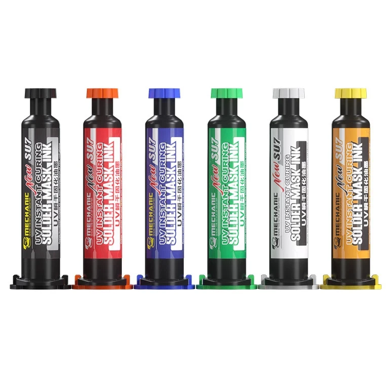 Mechanic LVH900-RY UV Curable Solder Mask 10cc Syringe – PCB Repair Ink for BGA, Circuit Board Protection, Fast Curing Under UV Light, Phone & Electronics Repai