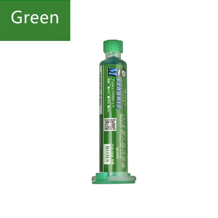 Mechanic LVH900-RY UV Curable Solder Mask 10cc Syringe – PCB Repair Ink for BGA, Circuit Board Protection, Fast Curing Under UV Light, Phone & Electronics Repai