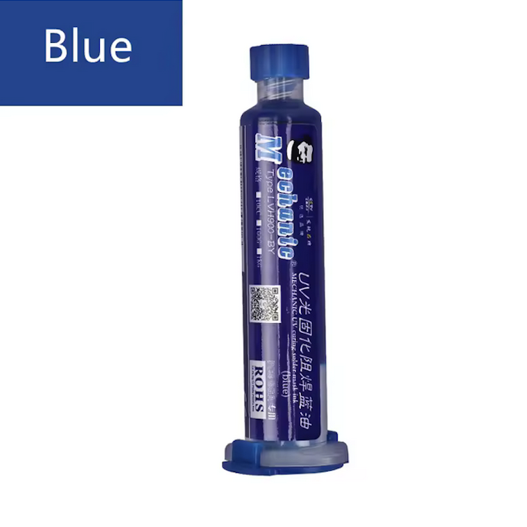 Mechanic LVH900-RY UV Curable Solder Mask 10cc Syringe – PCB Repair Ink for BGA, Circuit Board Protection, Fast Curing Under UV Light, Phone & Electronics Repai