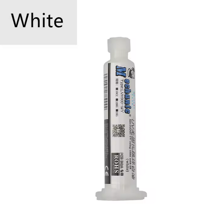 Mechanic LVH900-RY UV Curable Solder Mask 10cc Syringe – PCB Repair Ink for BGA, Circuit Board Protection, Fast Curing Under UV Light, Phone & Electronics Repai